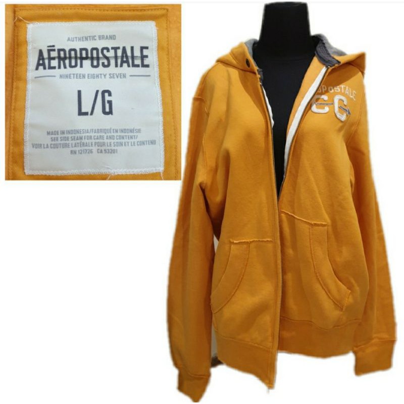 AEROPOSTALE BAJU ATASAN JACKET JAKET ORANGE KUNING SIZE L