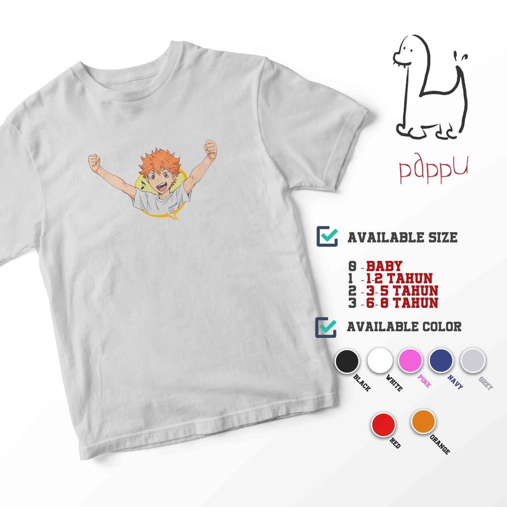 C/375 Kaos Anak Premium Shoyo Hinata Haikyuu Anime T-Shirt