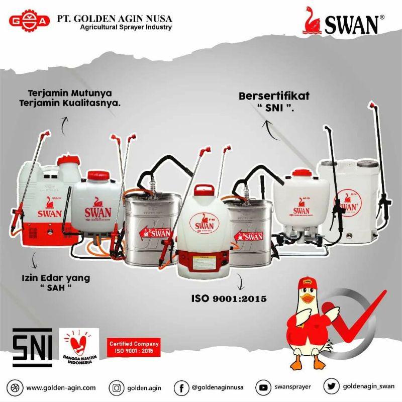 TANGKI SEMPROT SWAN / SPRAYER ELEKTRIK SWAN / SPRAYER SWAN / TENGKI  CAS SWAN / TANGKI SEMPOT CAS SW