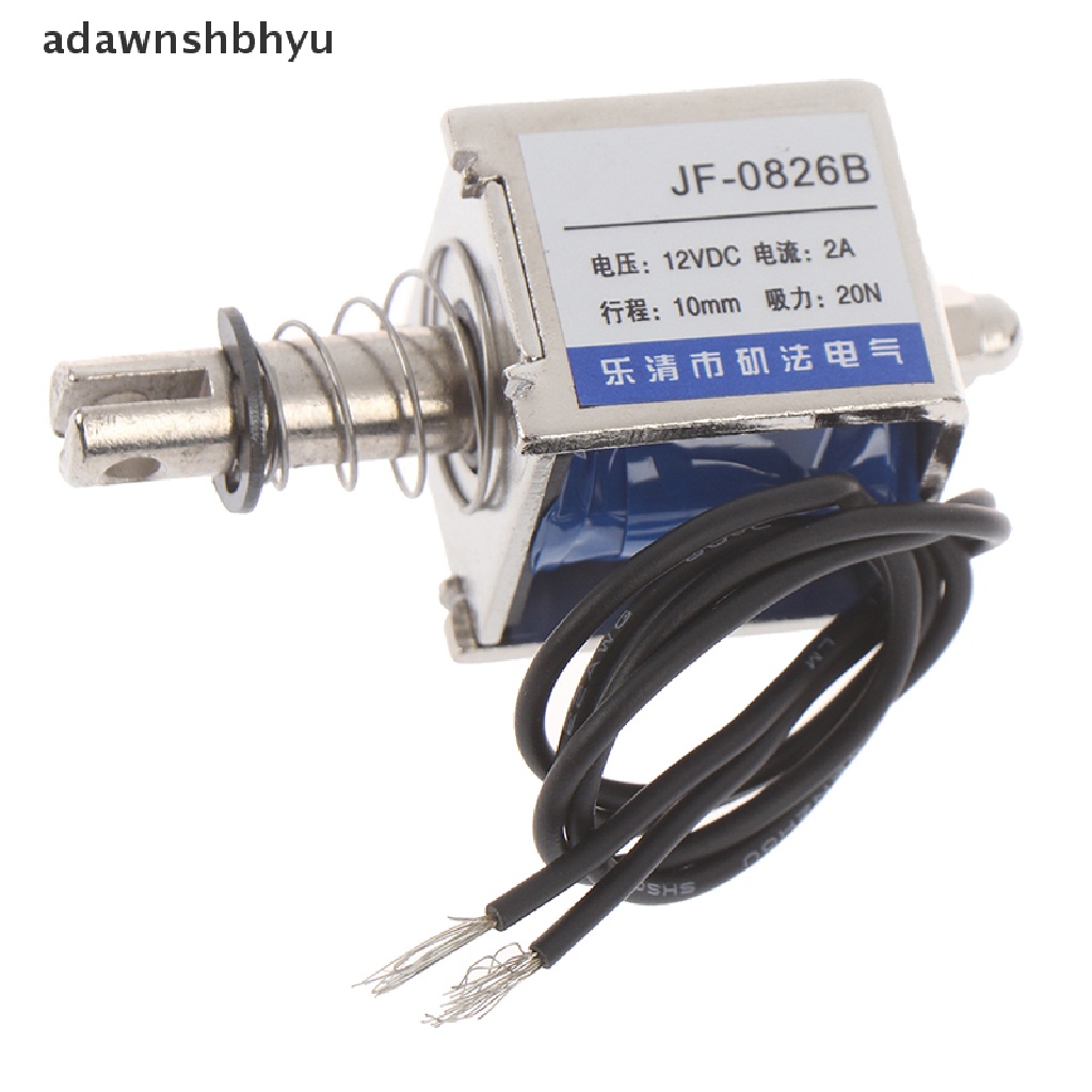 Adawnshbhyu JF-0826B 12V/2A 10mm 20N push pull Tipe open frame solenoid electromagnet