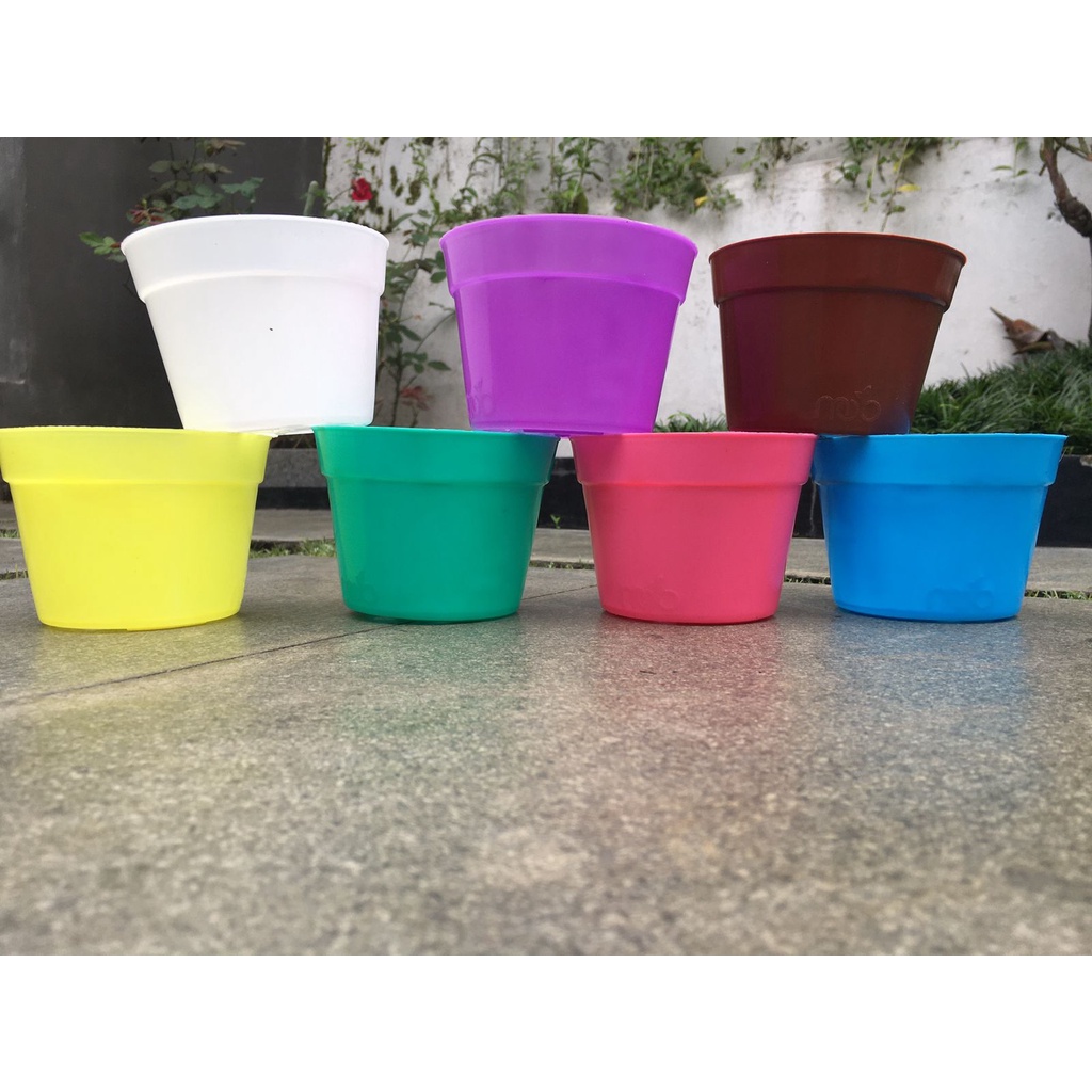 Pot Tanaman uk 10 warna warni