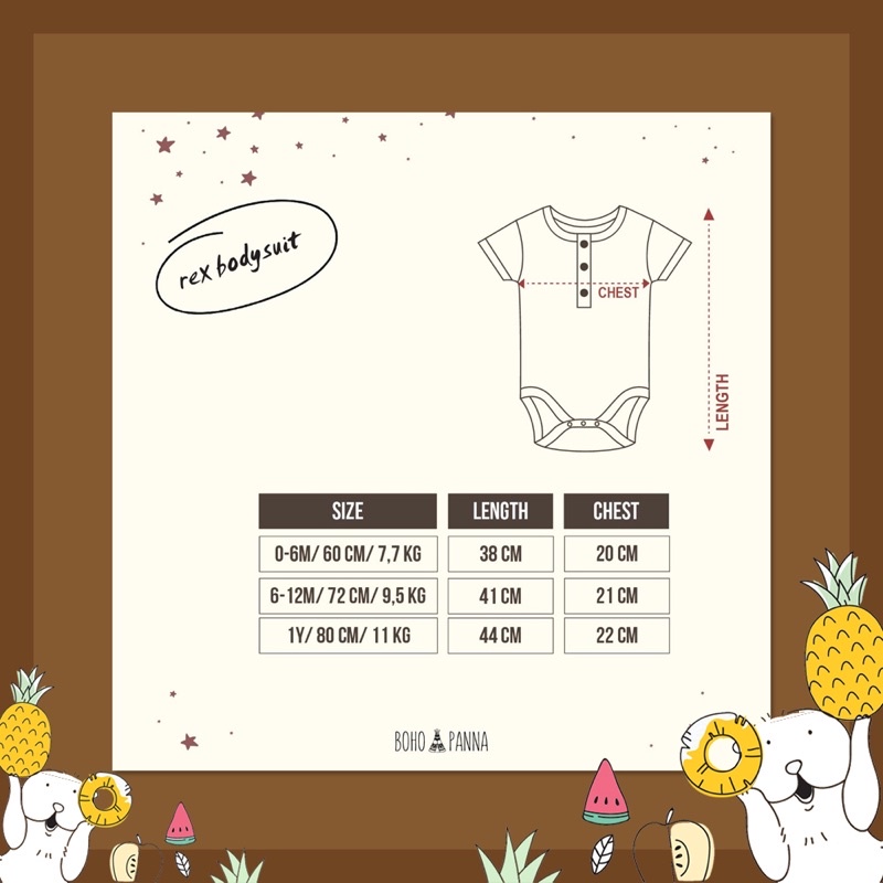 BOHOPANNA / BOHOBABY REX BODYSUIT jumper jumpsuit playsuit anak bayi-1