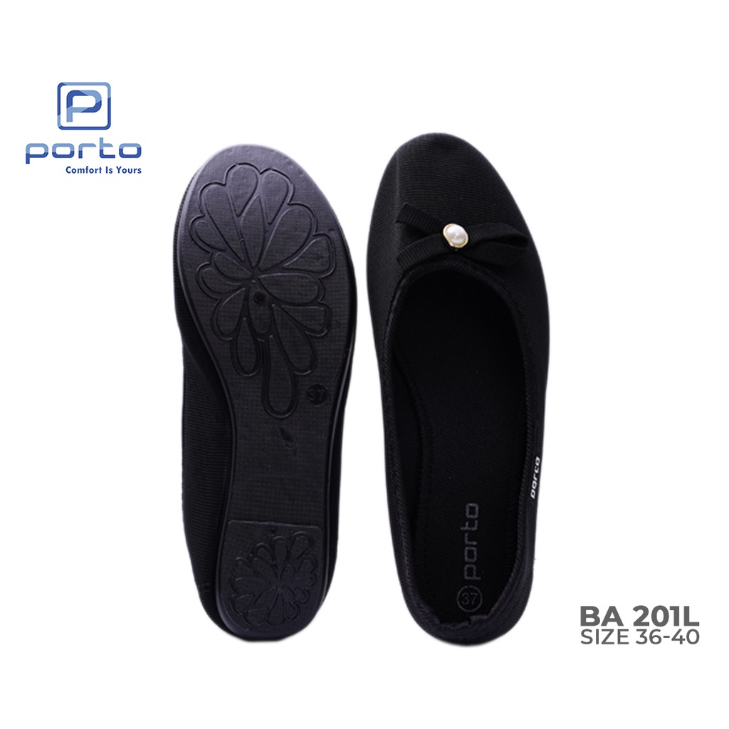 sogo PORTO LADY BA201L Sepatu Wanita Flatshoes Balet Kain Nyaman Empuk Original Model Korea Casual Kantor