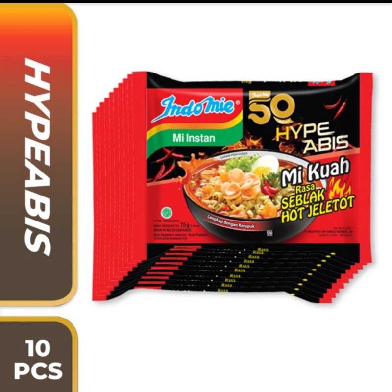 

10pcs Indomie Hypeabis rasa seblak hot jeletot