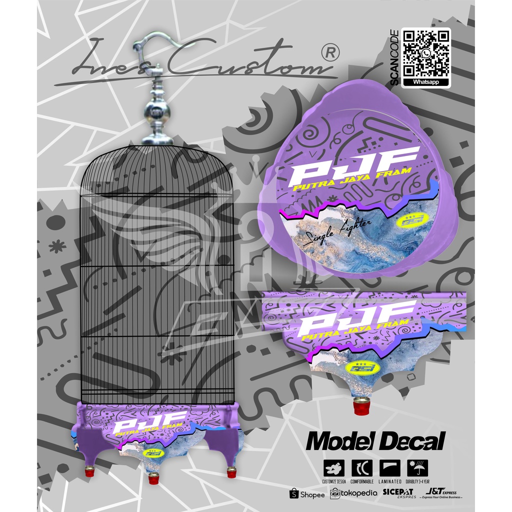 decal tebok lovebird custom nama farm