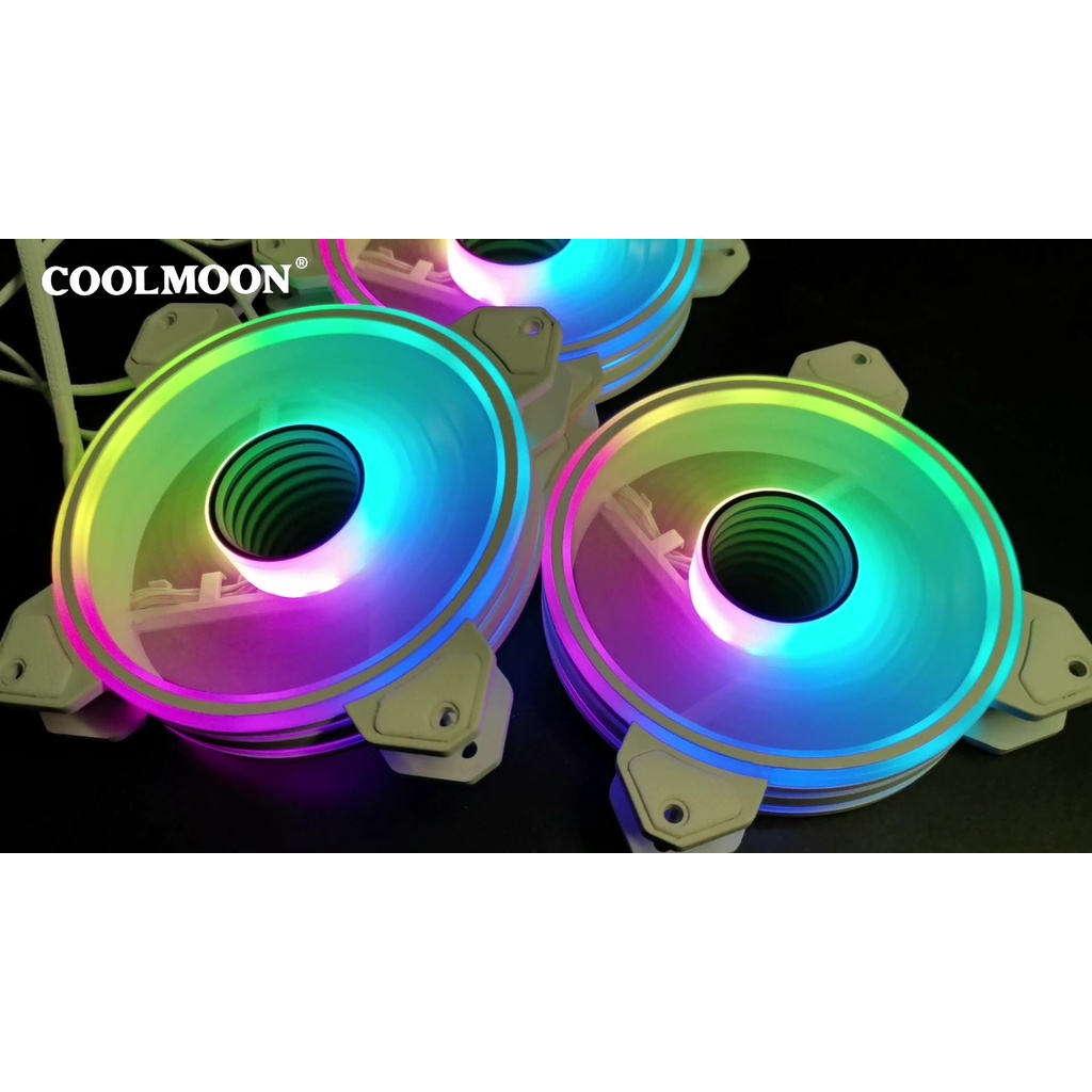 Fan coolmoon WF1 Infinity Lens 5v 3Pin ARGB Pwm 12Cm