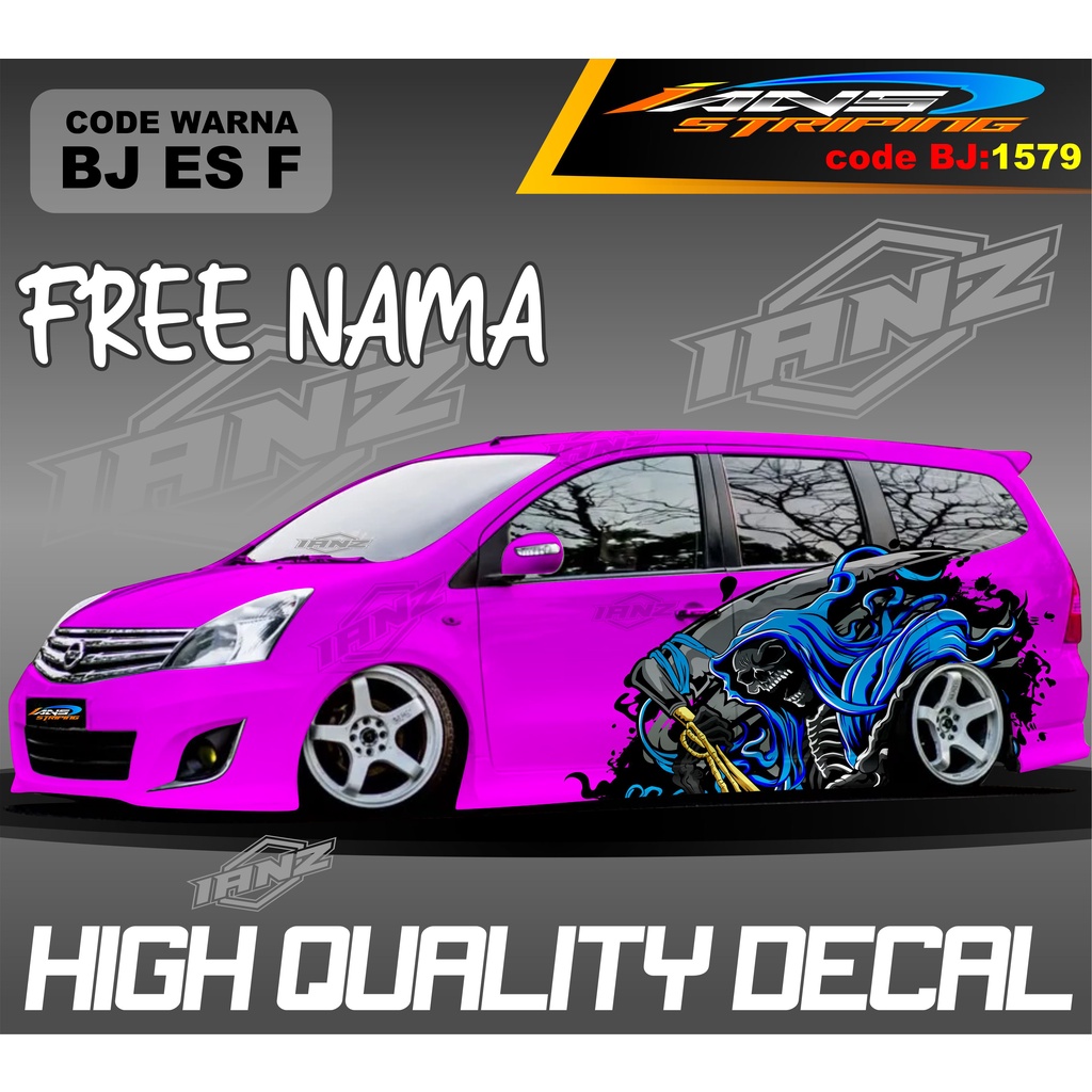 STICKER DECAL MOBIL GRAND LIVINA ANIMASI VENOM BIRU / STIKER MOBIL TERIOS XPANDER NEW DESAIN / VARIASI STIKER MOBIL AVANZA XENIA