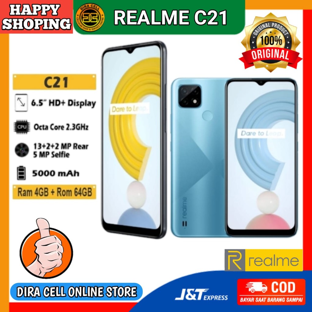 Handphone Terbaru Realme C21 ram 4gb rom 64gb terbaru hp Realme murah garansi indonesia