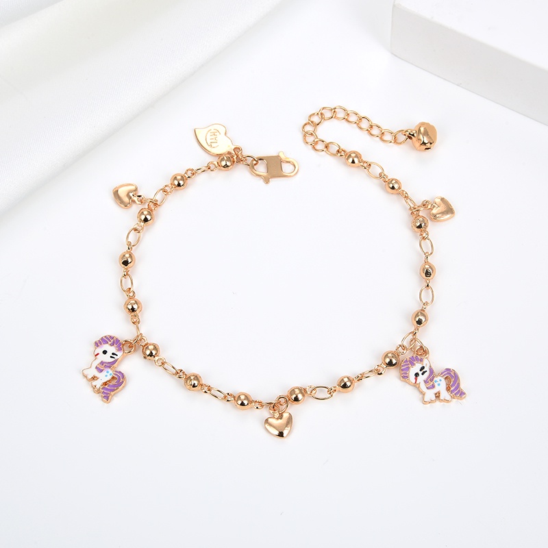 gelang titanium anak wanita anti karat silver emas muda bayi couple asli rantai selamanya korea mura magnet sahabat  91b