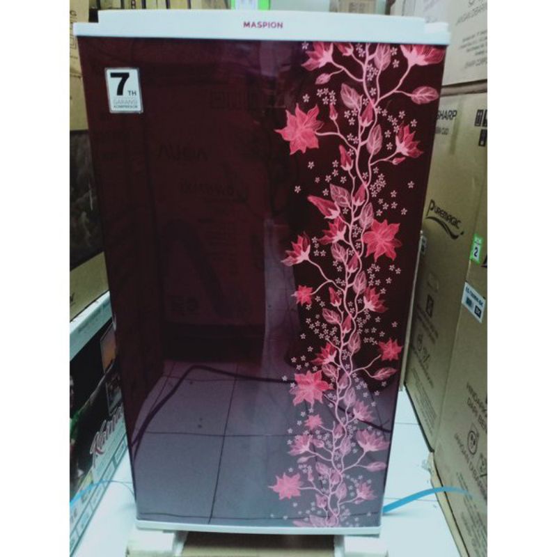 Kulkas maspion 1pintu motif bunga 168L