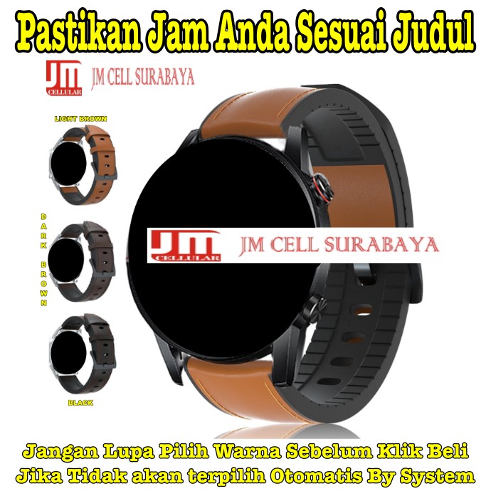 Tali Hybrid Rubber Kulit Strap - Huawei Watch GT 2e GT2e / GT 1 2 GT2 46mm