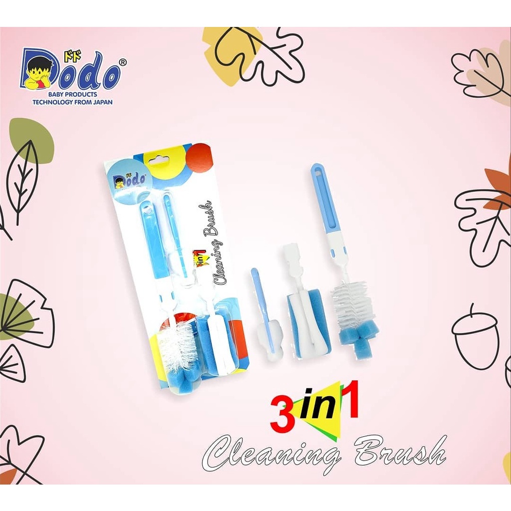 Sikat Botol 3 in1 Kait Bottle and Nipple Cleaning Brush Pencuci Botol Alat Cuci Piring Toilet Serbaguna