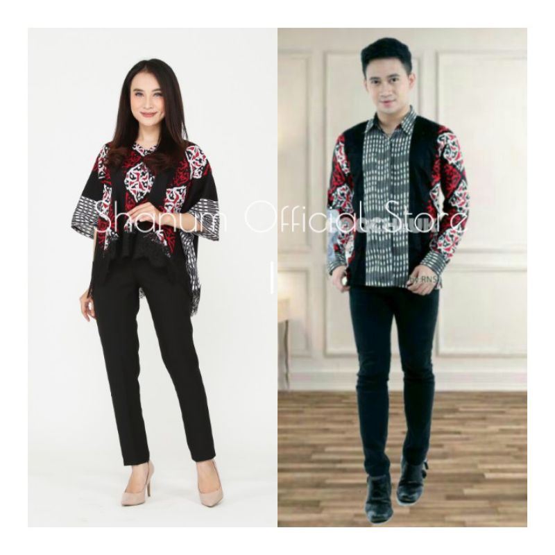 Bluose SONGKET Batwing Batik Lace Jumbo/BLOUSE TENUN/Atasan Batik Modern Couple Cantik Soft Kekinian