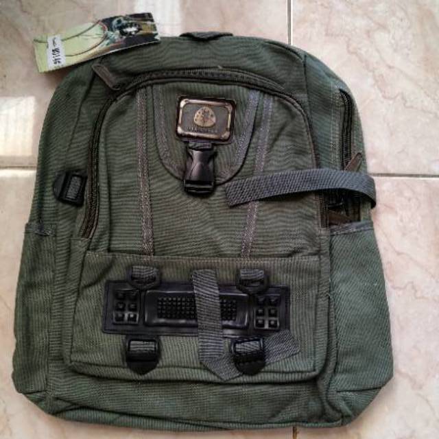 tas ransel polo onyx kanvas CACAT resleting