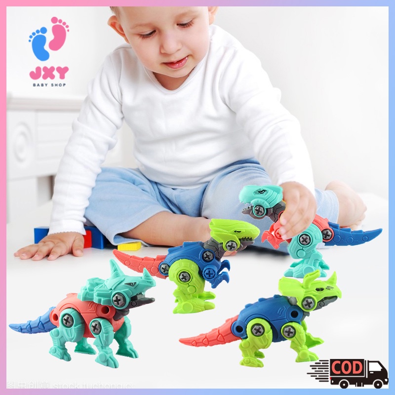 Mainan DIY dinosaurus bongkar pasang obeng L277