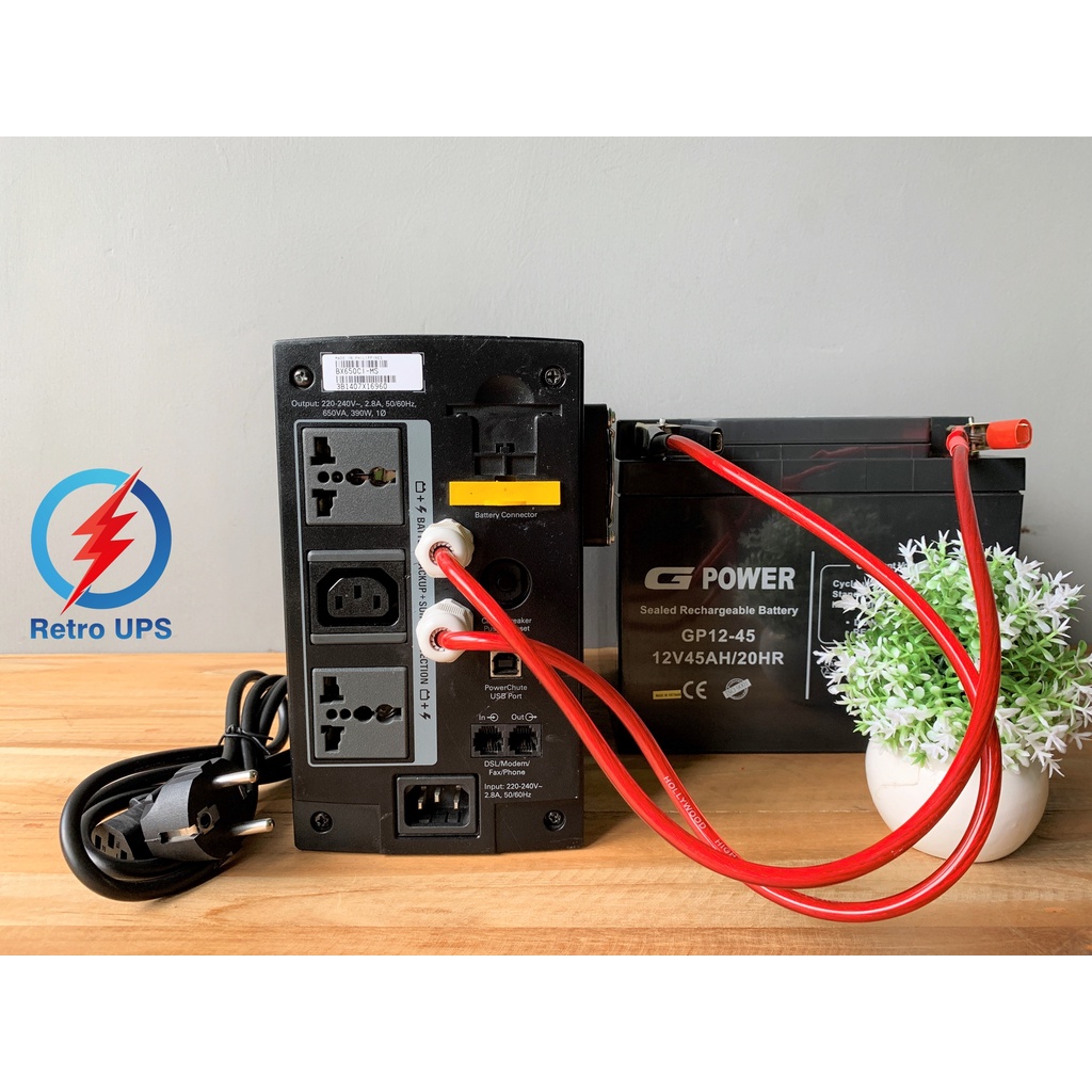 Ups Modif AKI External APC Back-UPS 650VA 12Volt  Garansi 2 Bulan