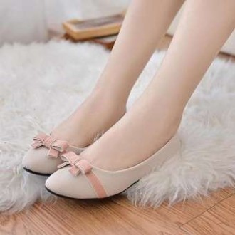 flatshoes wanita PITA KOREA crem cantik