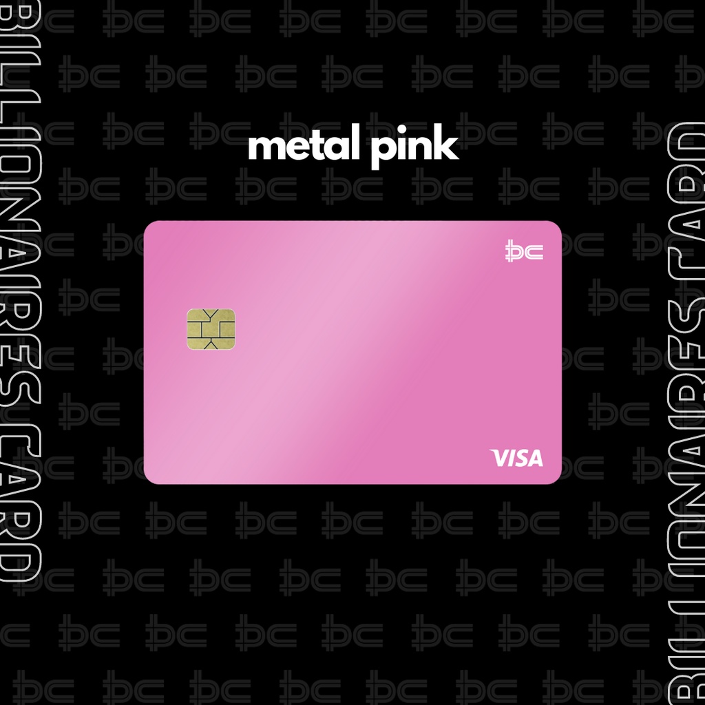 Custom Metal ATM Debit Credit Card (Bukan Skin Card) - Pink