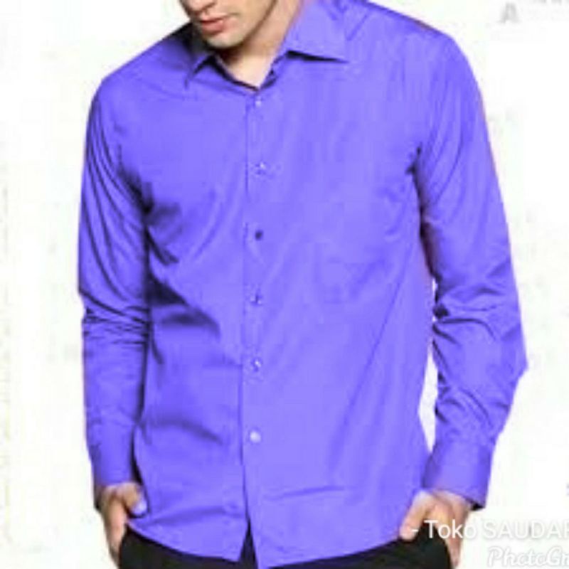 kemeja formal pria ungu muda (Lavender)