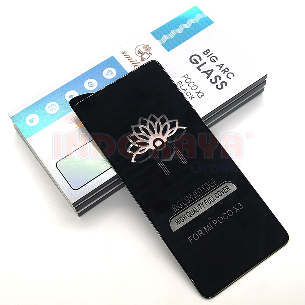 TEMPERED GLASS FULL XIAOMI 10T NOTE 7 8  8PRO 9 9PRO M3 X3 7A 8 8A 9A 9C 9T FULL LAYAR SMILE