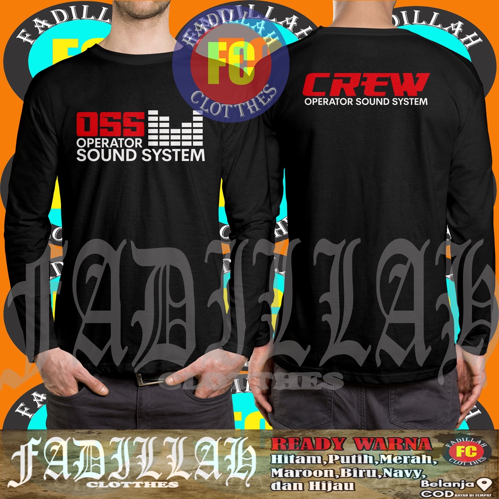 Kaos Audio OSS Operator Sound System OSS Crew Lengan Panjang Baju Musik