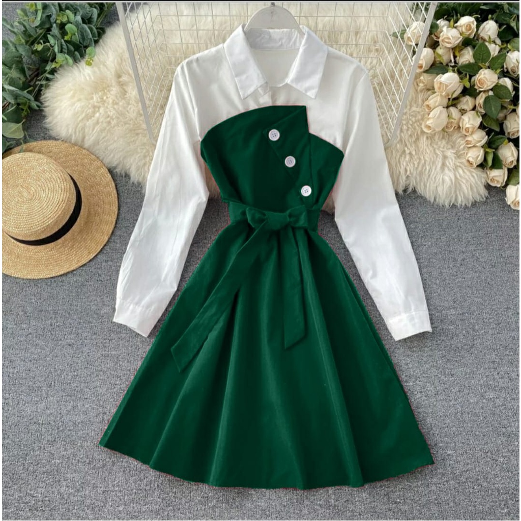 [NSFK] Dress Kayleen / Dress Casual / Dress / Longdress Korea / Baju Dres Wanita / Dres Wanita / Dress Wanita Murah