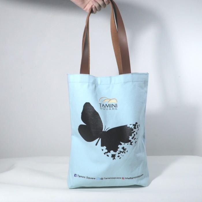 

Setsuko53.Jaya Tas Goodie Bag Custom Kanvas Tali Kulit Plus Sablon