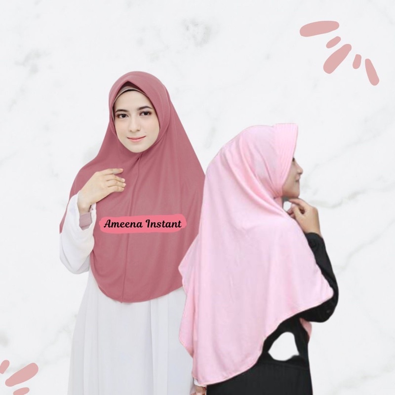 JILBAB INSTANT POLOS ADEM HIJAB SEHARI-HARI/HIJAB INSTANT