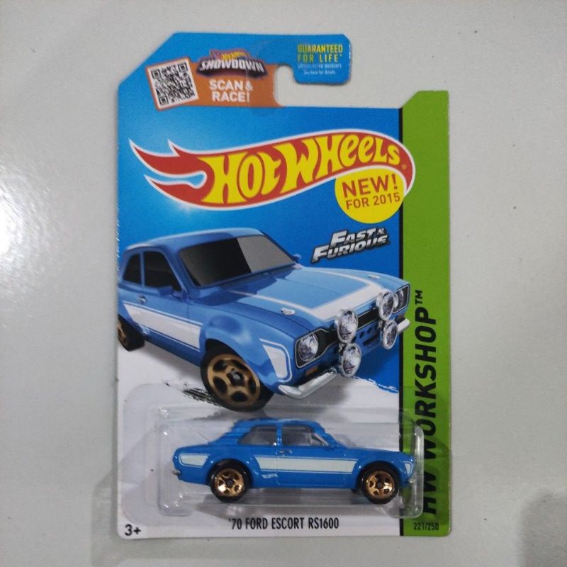 Hot Wheels Ford Escort Blue First Edition Fast & Furious