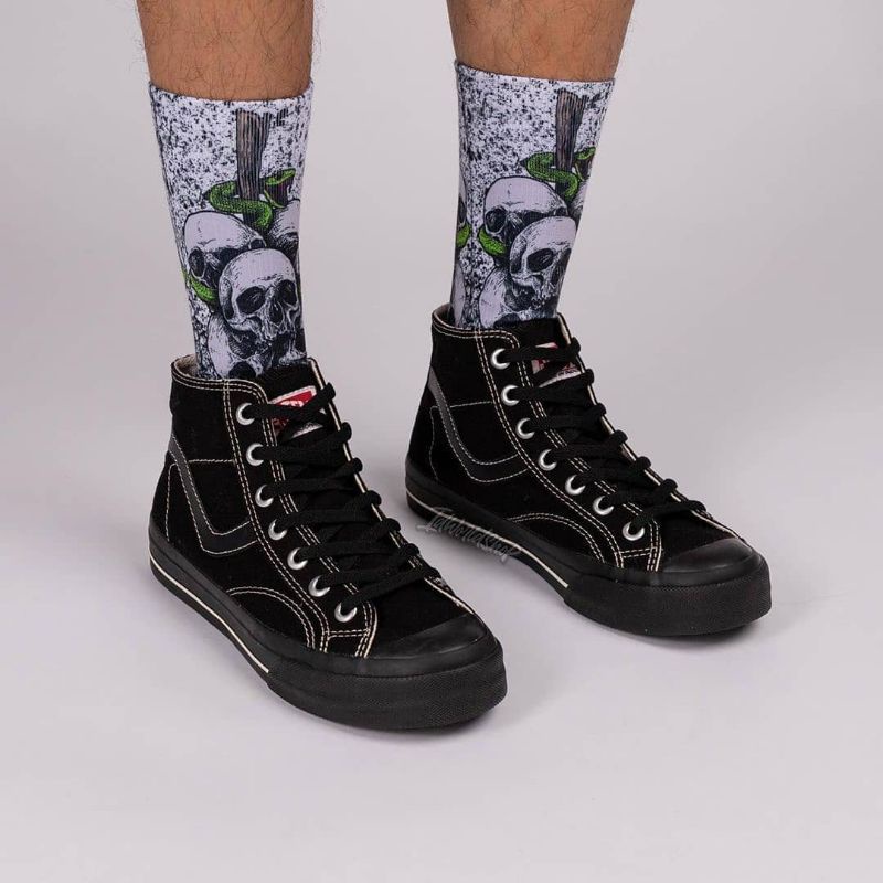 Sepatu Ventela Public Oreo Low &amp; High Original fullblack All black