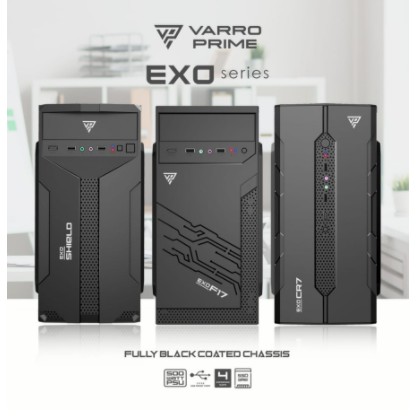 Pc case Varro Prime standard Micro atx Exo F17 free Psu 500 watt - Casing Komputer power supply 500w f-17