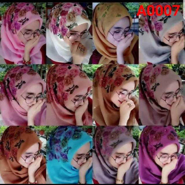 A ( A0007 ) KERUDUNG BELLA SQUARE / JILBAB BELLA PRINTING SEGI EMPAT / HARGA GROSIR