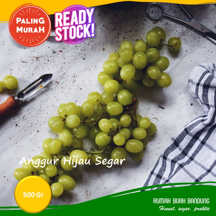 Buah Anggur Hijau Segar Import 250 gram