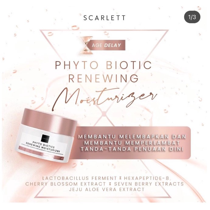 [BPOM] Scarlett Whitening - Phyto Biotics Renewing Moisturizer 20G 100%ORI AGE DELAY CREAM PELEMBAB 