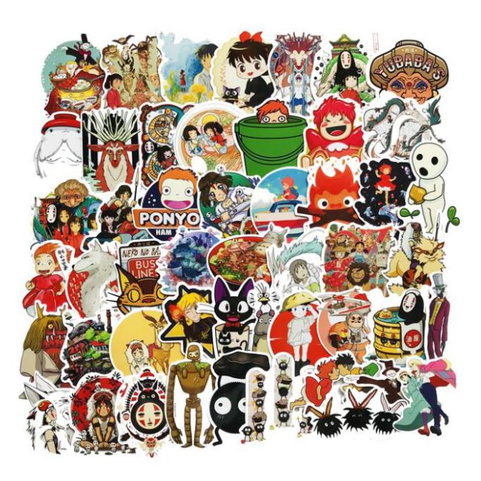 

Hayao Miyazaki Ghibli Waterproof Stickers Decal Stiker Anime Jepang