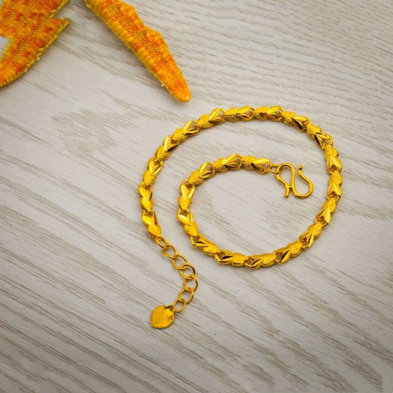 Perhiasan Gelang Lapis Emas 24K Fashion Wanita Korea