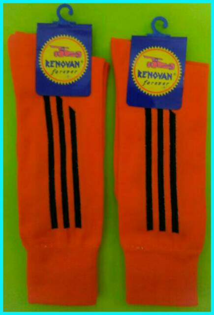 Kaos Kaki Futsal Anak Laki - Laki Orange Strip Hitam