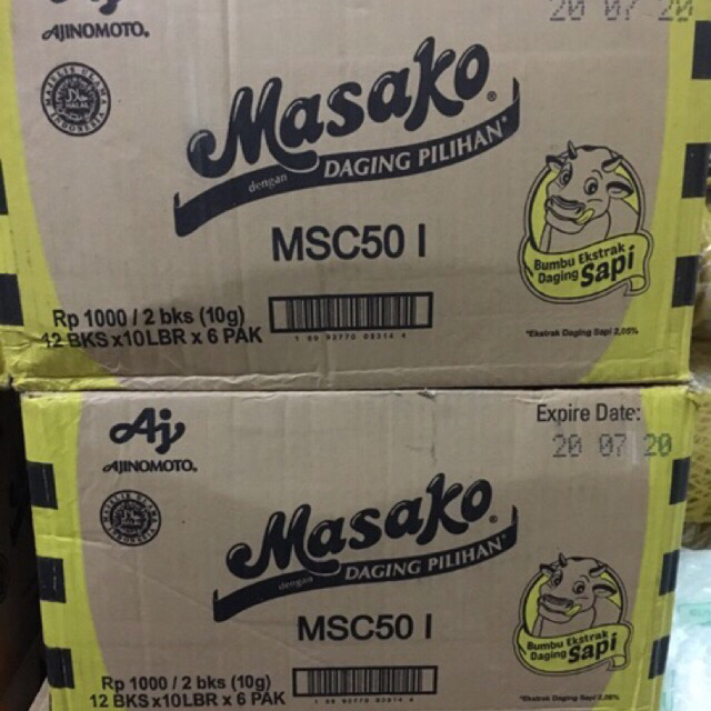 

FLASH SALE - MASAKO AYAM DUS / MASAKO SAPI DUS / MASAKO KARTON ( 12BKS X 10LBR X 6)