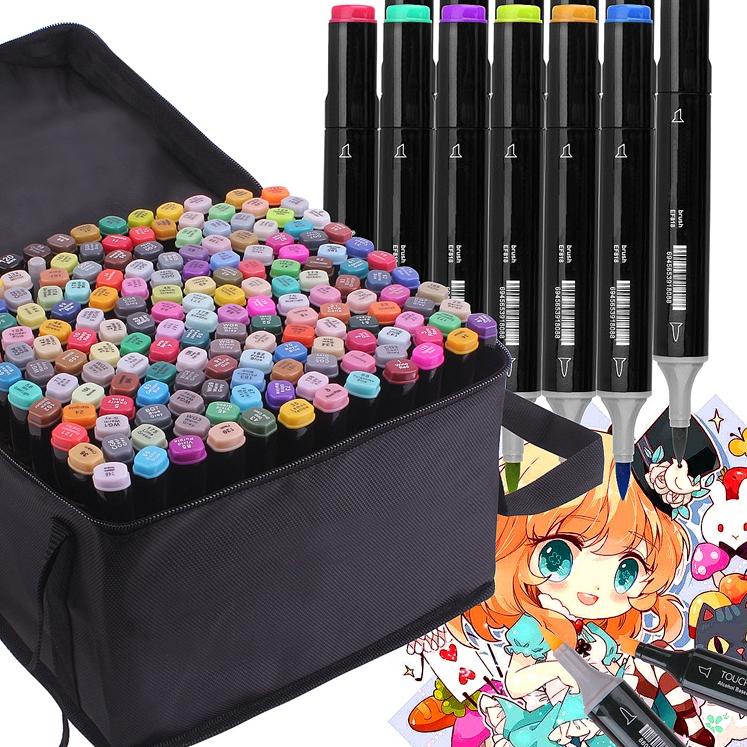 

FLASH SALE touch 80/60/48/36/24/12 Colors Twin Tip Pen Marker Set Dual Head Oily Alcoholic Sketch Markers Brush Pen For Draw Manga Animation Design Art Supplies 2694 ,.,