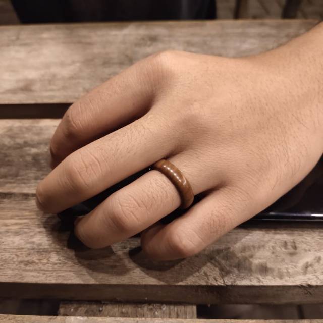 BISA COD Cincin Kaokah Bahan Kayu Kaokah Asli / Cincin Pria Cincin Cowok