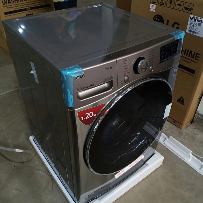 LG F2720SVRV MESIN CUCI FRONT LOADING INVERTER 20 KG F2720 NEW COCOK UNTUK LAUNDRY