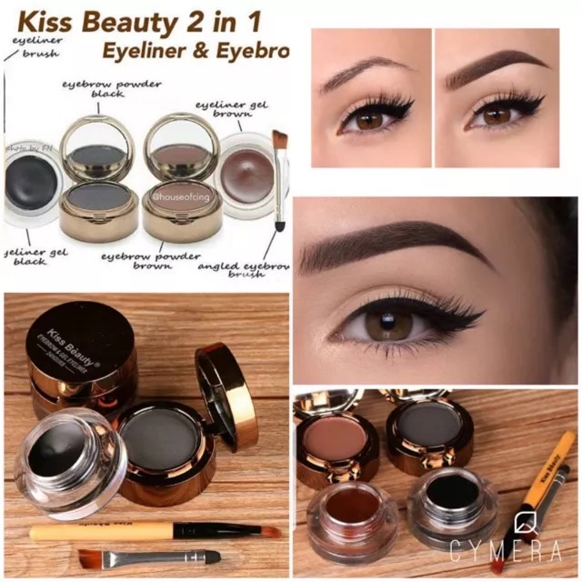 PROMO Kiss Beauty Eyebrow 2 in 1 gel eyeliner /COD//fit me eyebrow