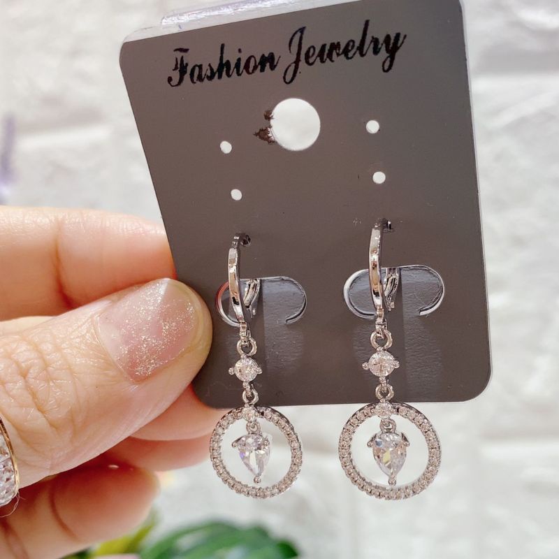 Anting Silver925 perak mata kilau anting silver Anti Karat anti alergi anting premium berlian kilap 013