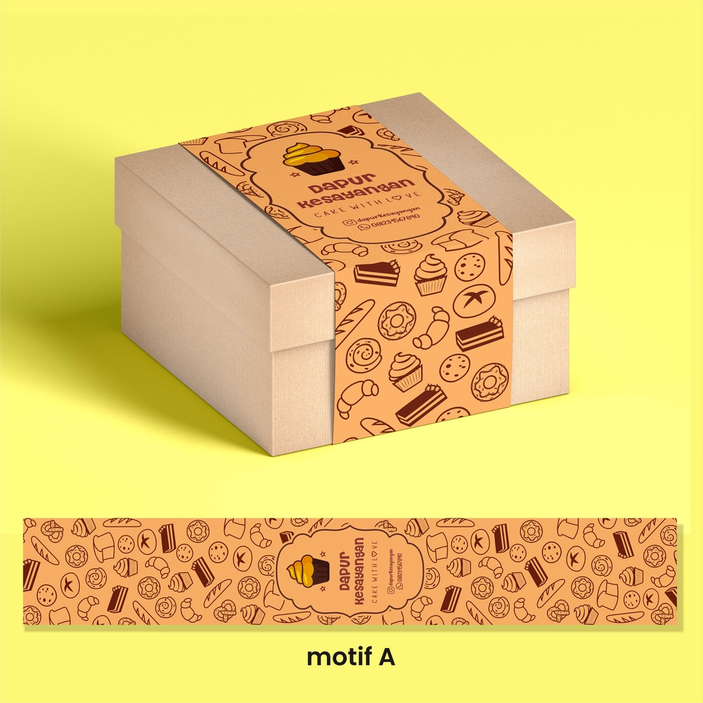 

Paperbelt / Roller / Hiasan Sleeve / Sabuk Label usaha kue, Makanan