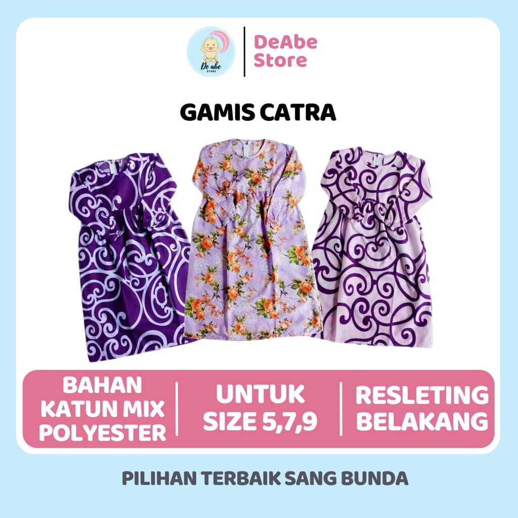 GAMIS ANAK KATUN CATRA / GAMIS KATUN CATRA MURAH / BAJU NGAJI ANAK / BAJU NGAJI ANAK PEREMPUAN