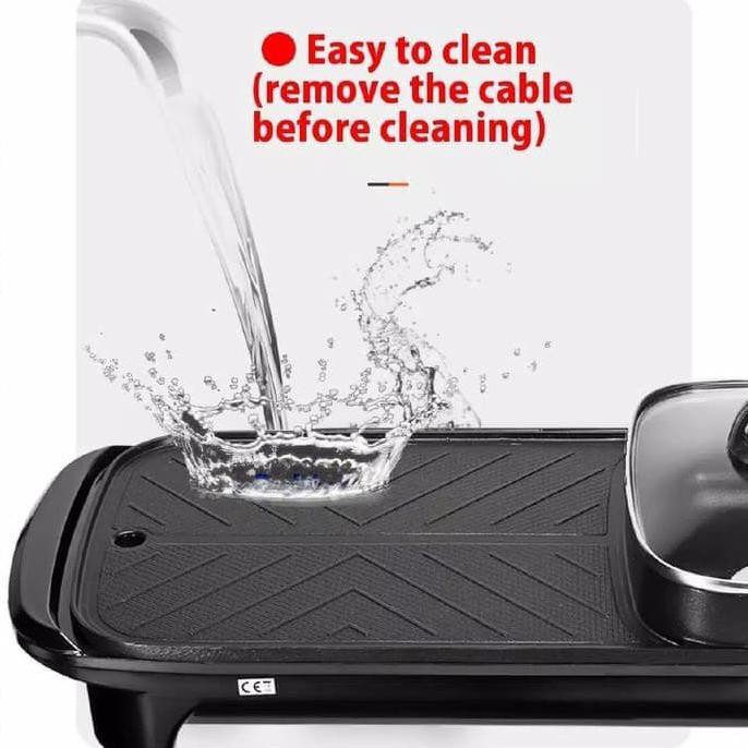 Alat Panggang , Panggangan Bbq , 2 In 1 Grill Bbq Hotpot Listrik Kokocoww