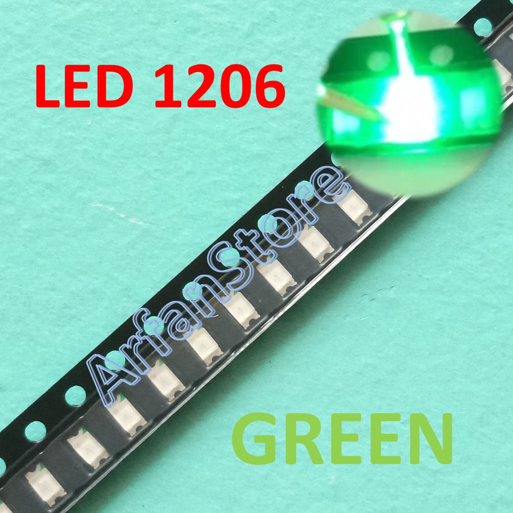 LED 1206 Green Per 25pcs SMD Chip 3216 Warna Hijau