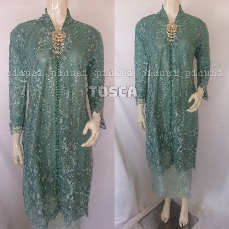 PROMO SET KEBAYA KARTINI TUNIK TULLE MUTIARA BORDIR / KEBAYA KARTINI TUNI STELAN