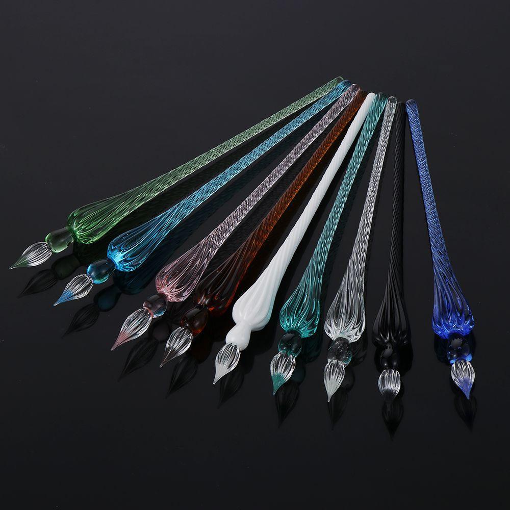 R-flower 1PC Glass Dip Pen Vintage Signature Tulisan Dipping Perlengkapan Lukisan