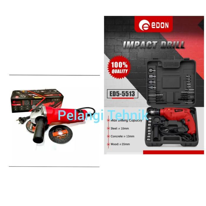 MESIN BOR PAKET GERINDA - BOR 13MM SET KOPER DAN MESIN GERINDA 4 IN